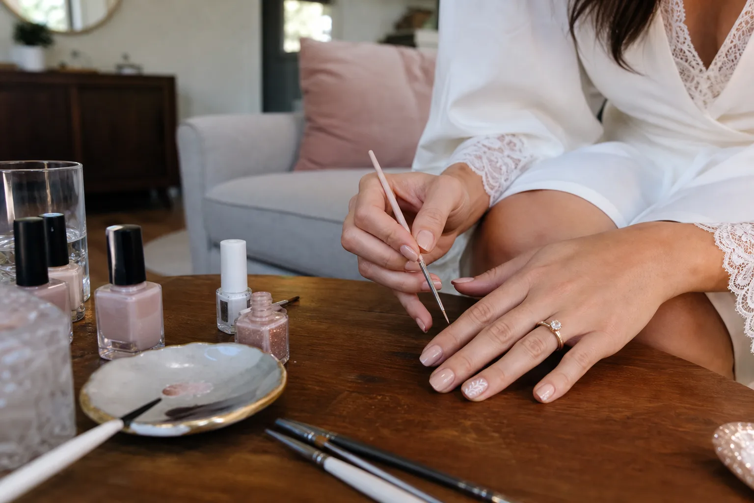 Realistic editorial lifestyle scene illustrating beautiful nail designs that still suit everyday life