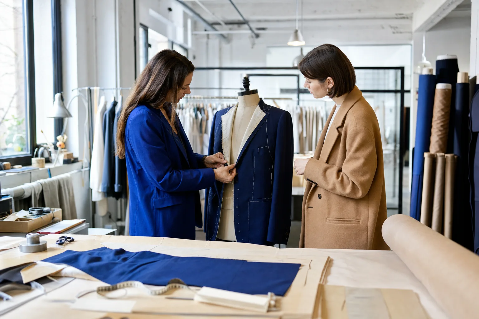 Realistic editorial lifestyle scene illustrating contemporary women's fashion brands: how to compare the middle market