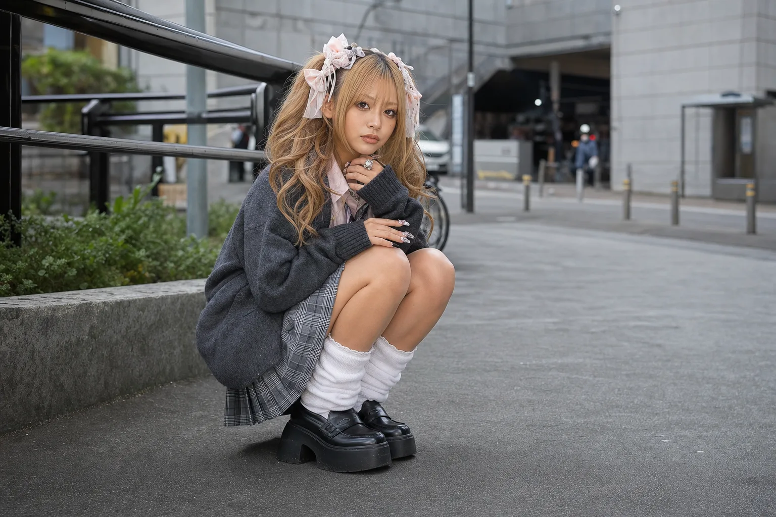 Realistic editorial lifestyle scene illustrating gyaru fashion: a respectful beginner style guide