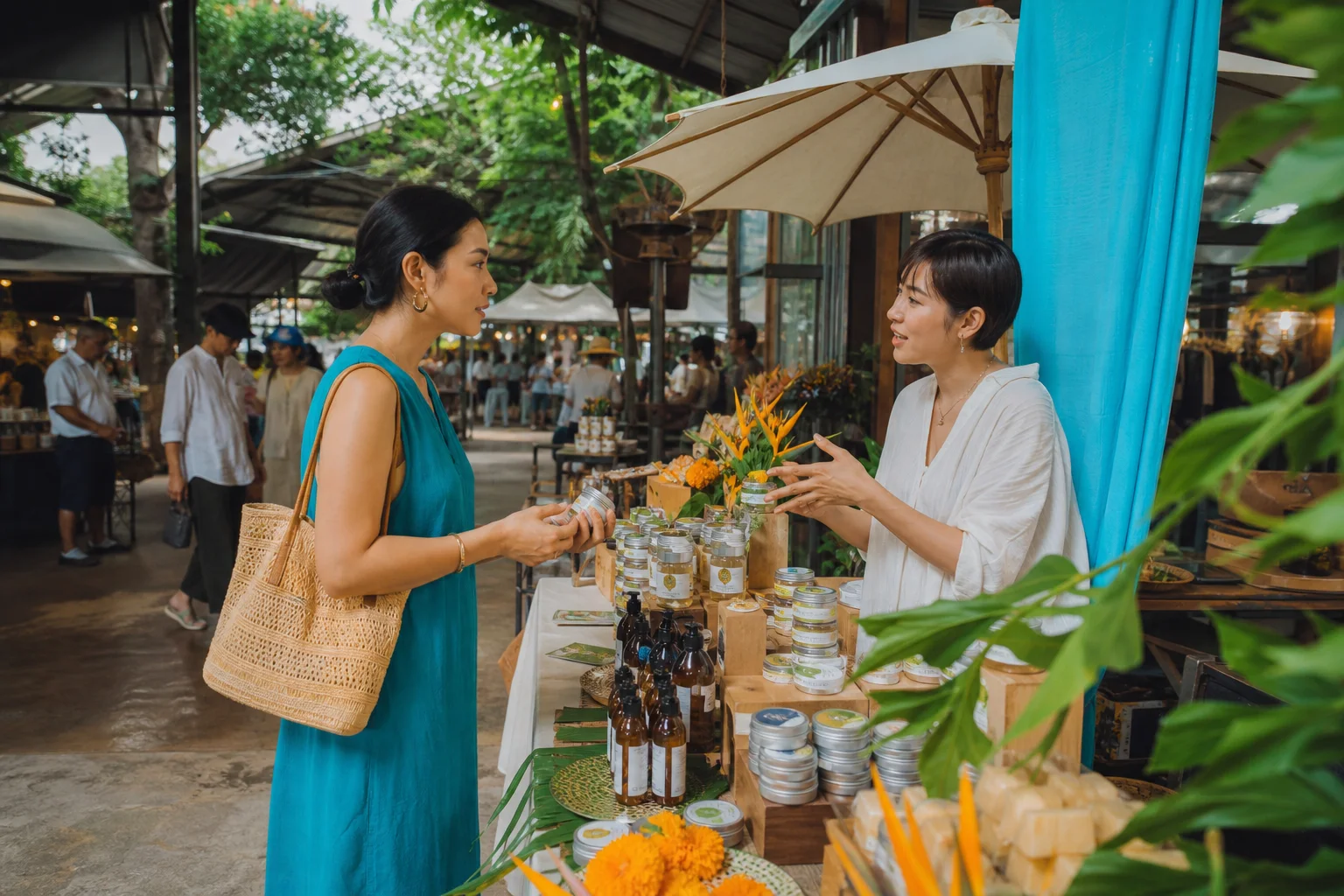 Realistic editorial lifestyle scene illustrating thai beauty products: a thoughtful beginner shopping guide