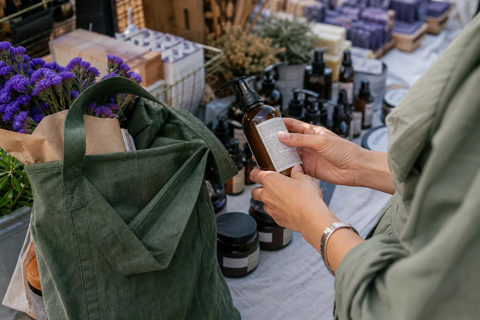 Realistic editorial lifestyle scene illustrating vegan beauty products: what the label means and how to shop